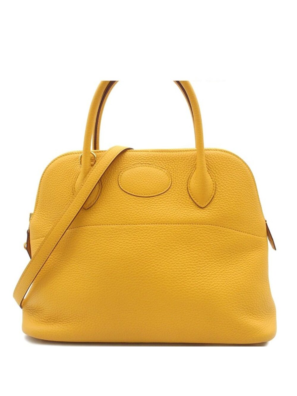 Hermes Bolide 31 Jaune Ambre Gold Taurillon Clemence 2-Way Shoulder Bag